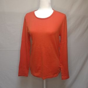 Jones New York Signature Orange Long Sleeved Tee